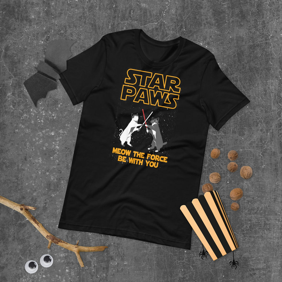 Thumbnail: Star-Wars-cat-version Short-Sleeve Graphic T-Shirt