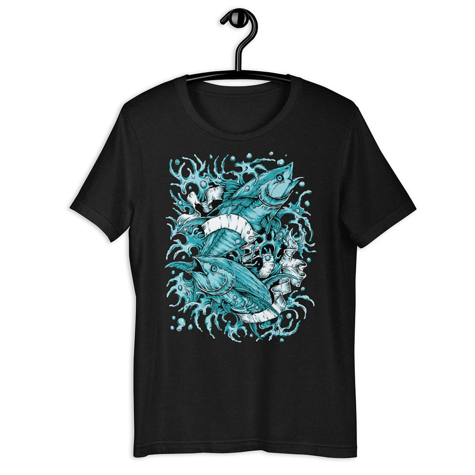 Thumbnail: PISCES-FISH-TATTOO-KID-T-SHIRT Short-Sleeve Graphic T-Shirt