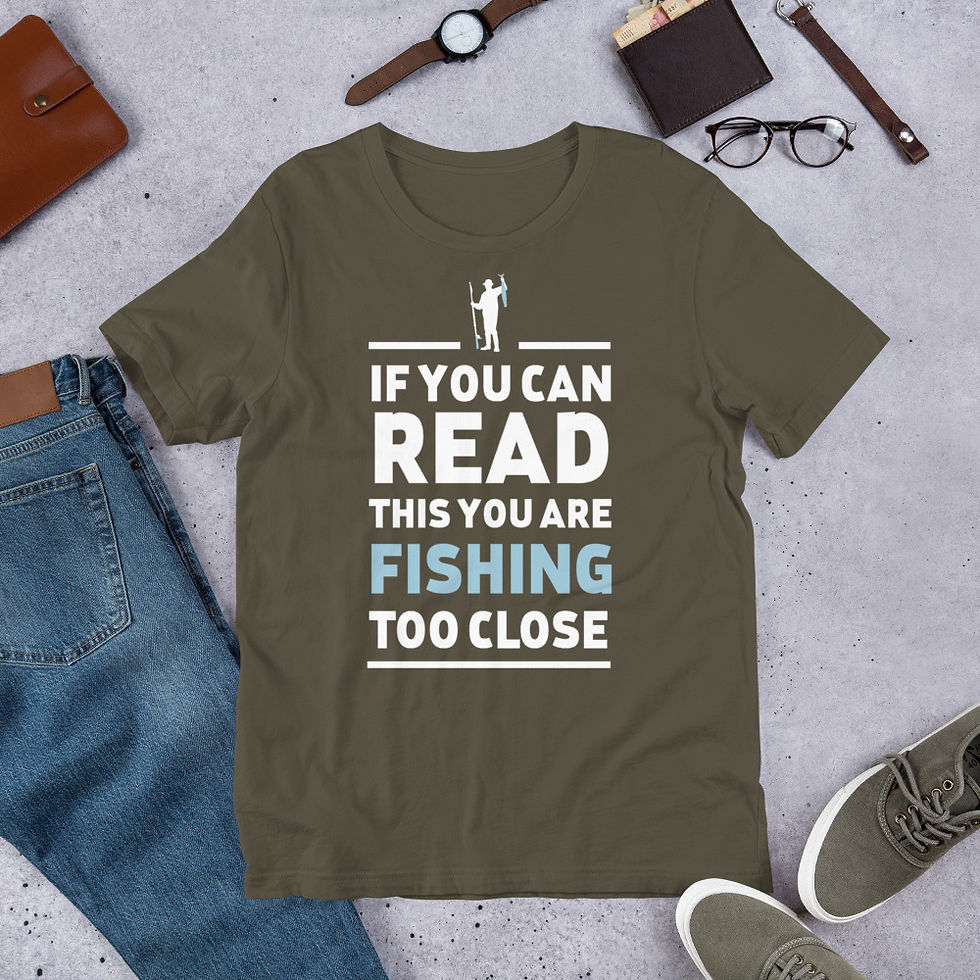 Thumbnail: Read-this-you-are-fishing-too-close-Short-Sleeve Graphic T-Shirt