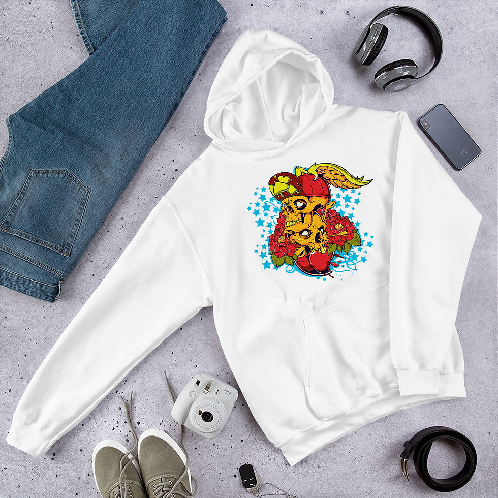 Thumbnail: Skull With Wings Hoodie
