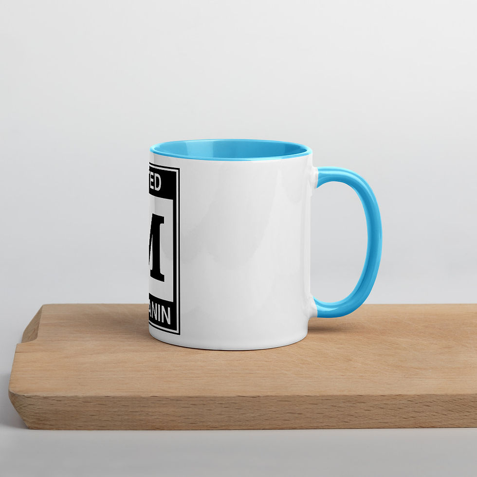 Thumbnail: Rated M Melanin. Mug with Color Inside Graphic tee's
