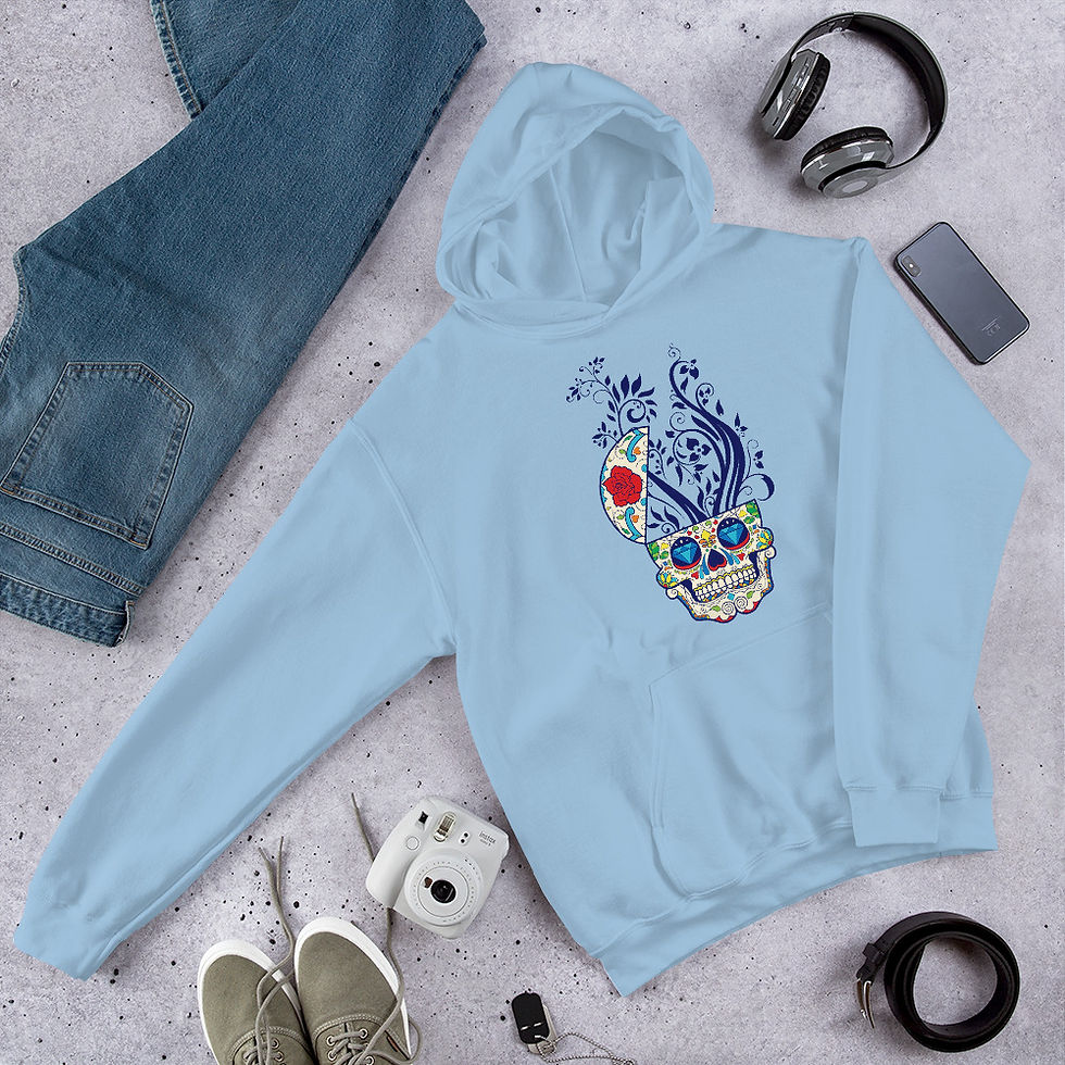 Thumbnail: Dia de Muerte Skull 477 Hoodie