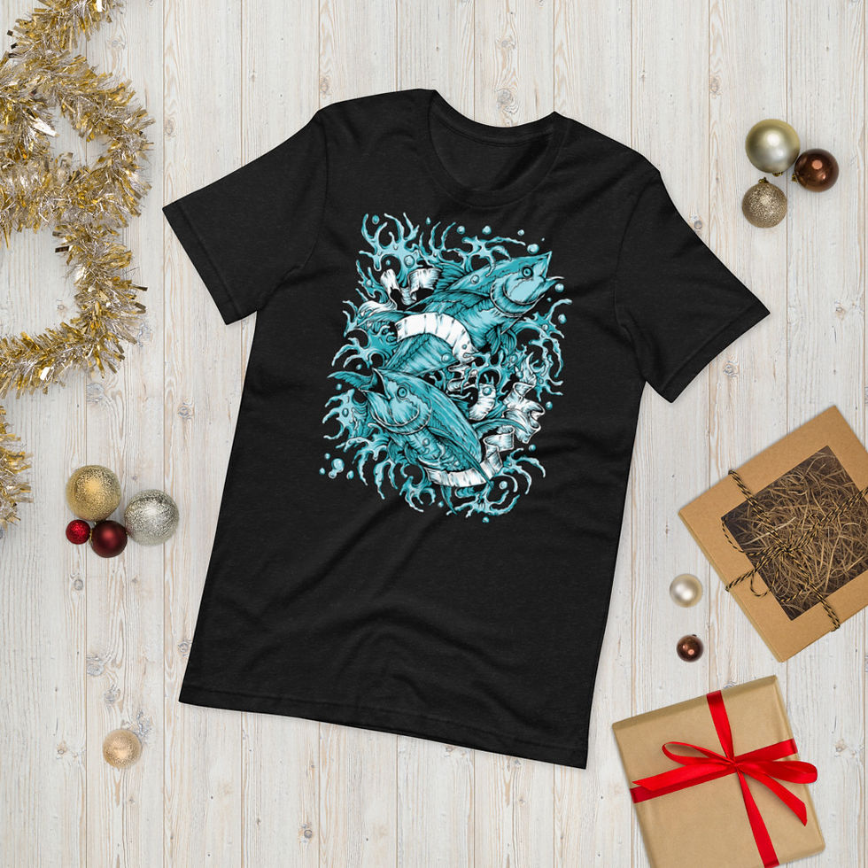 Thumbnail: PISCES-FISH-TATTOO-KID-T-SHIRT Short-Sleeve Graphic T-Shirt
