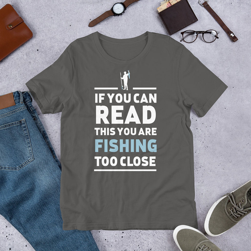Thumbnail: Read-this-you-are-fishing-too-close-Short-Sleeve Graphic T-Shirt