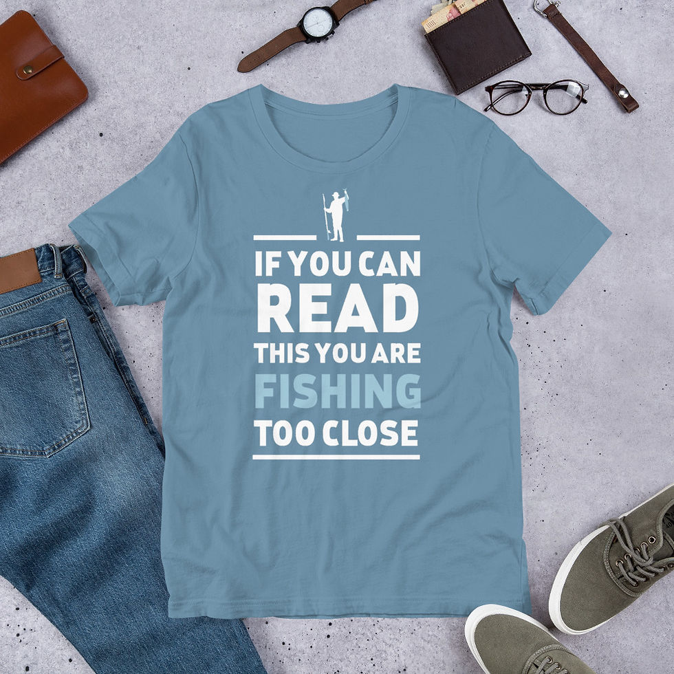 Thumbnail: Read-this-you-are-fishing-too-close-Short-Sleeve Graphic T-Shirt
