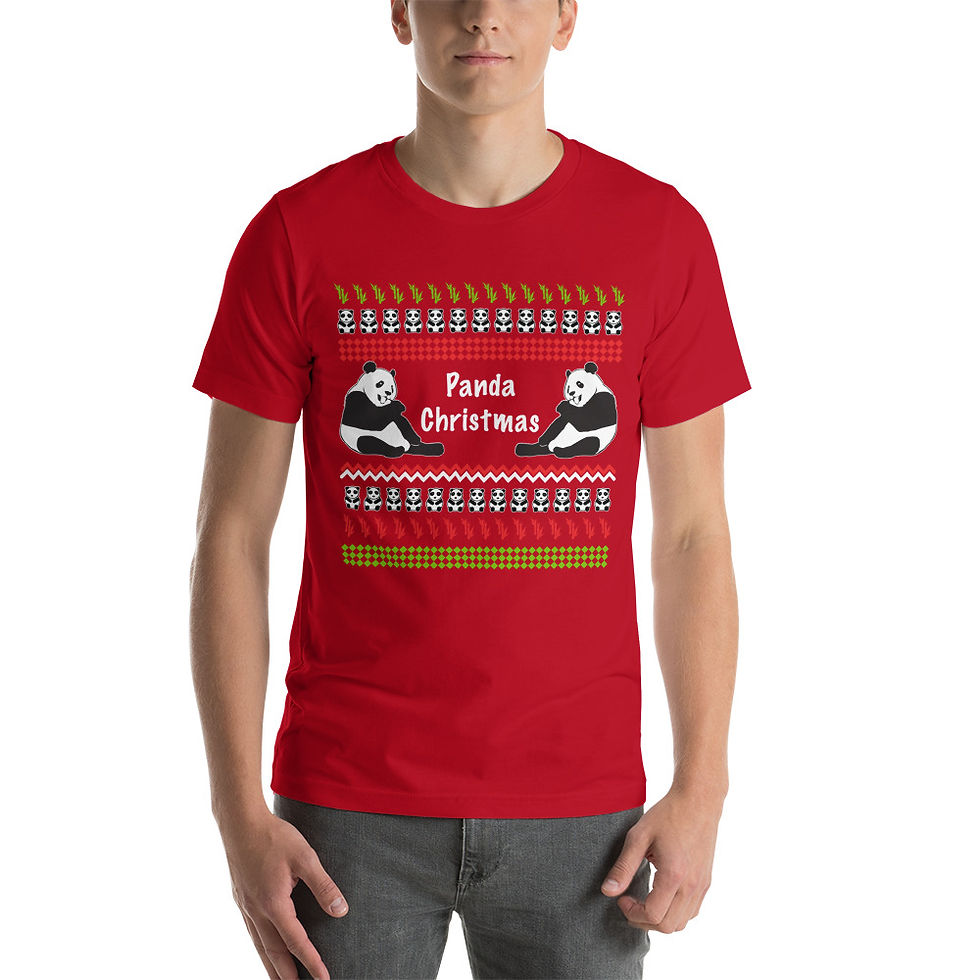 Thumbnail: Panda II Ugly Sweater Graphic Tee Short-Sleeve T-Shirt