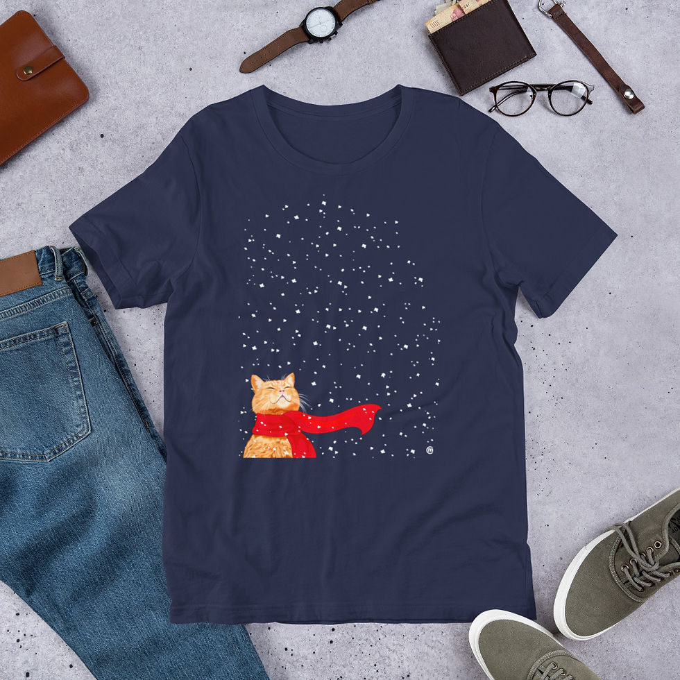 Thumbnail: Tabby-Snowcat Short-Sleeve Graphic T-Shirt