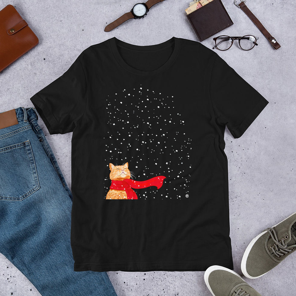 Thumbnail: Tabby-Snowcat Short-Sleeve Graphic T-Shirt