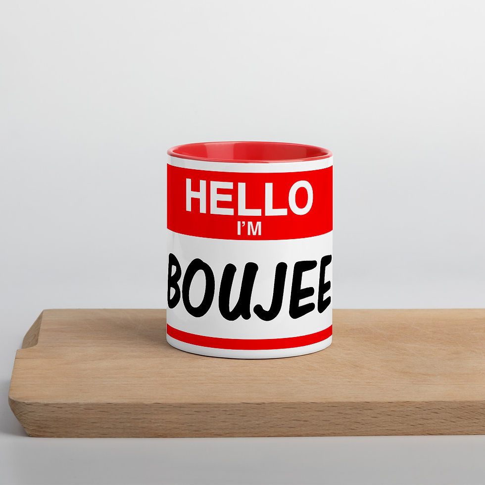 Thumbnail: Hello I'm Boujee. Mug with Color Inside