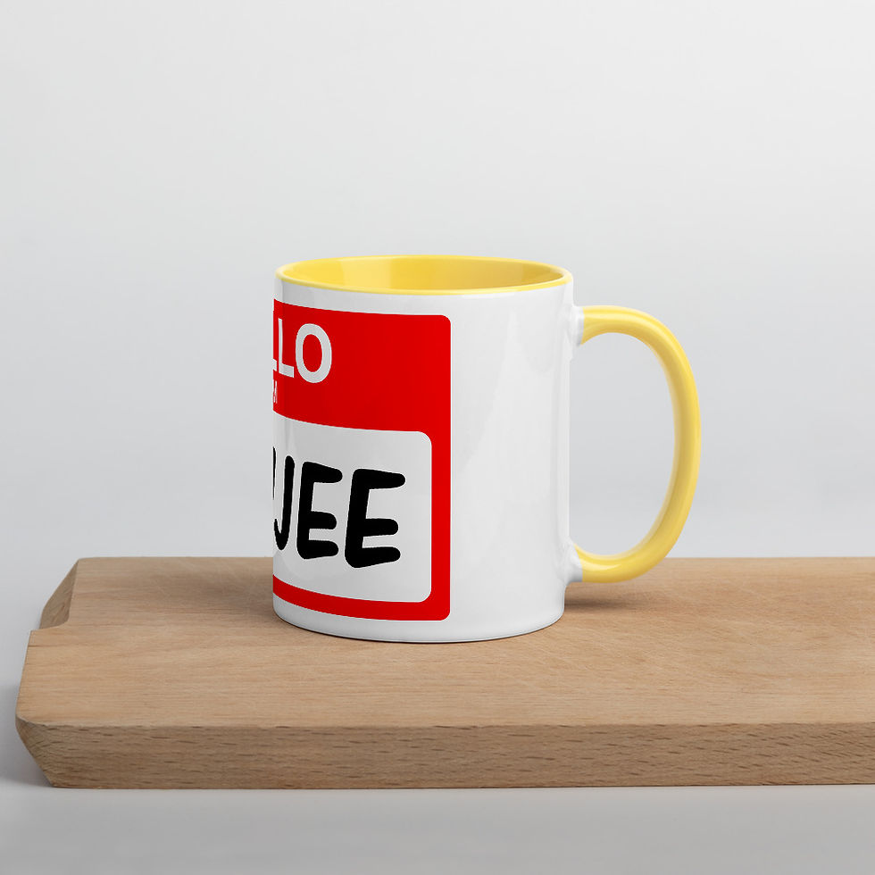 Miniature : Bonjour je suis Boujee. Tasse avec de la couleur à l'intérieur