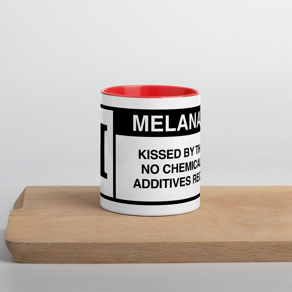 Thumbnail: Kissed by The Sun. Melanin Mug with Color Inside Graphic tee's