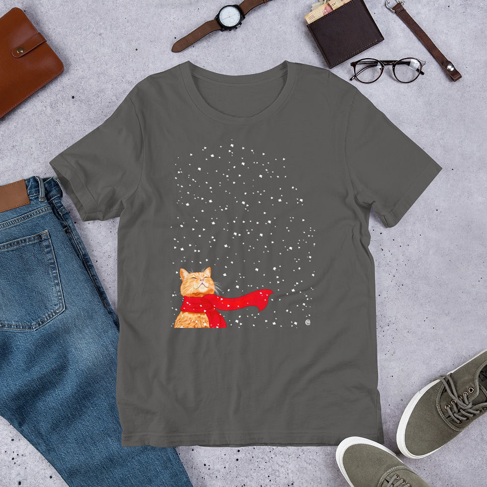 Thumbnail: Tabby-Snowcat Short-Sleeve Graphic T-Shirt