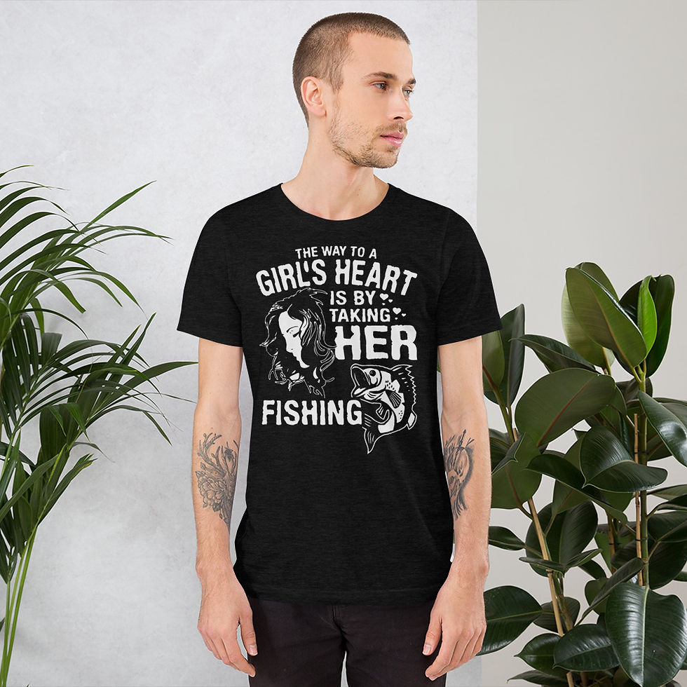 Thumbnail: The-way-to-a-girl-s-heart-is-by-taking-her-fishing Short-Sleeve Graphic T-Shirt