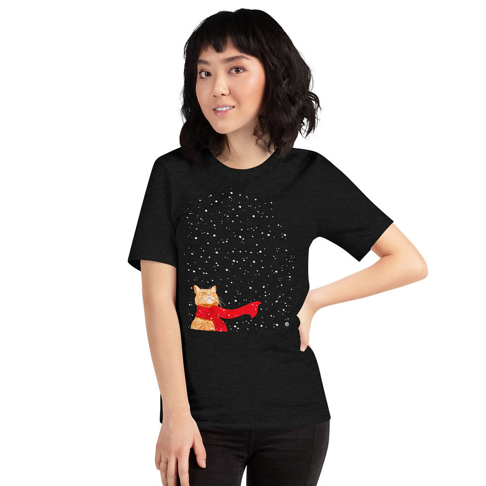 Thumbnail: Tabby-Snowcat Short-Sleeve Graphic T-Shirt