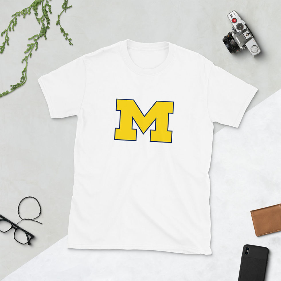 Thumbnail: Michigan Wolverines College print Short-Sleeve T-Shirt