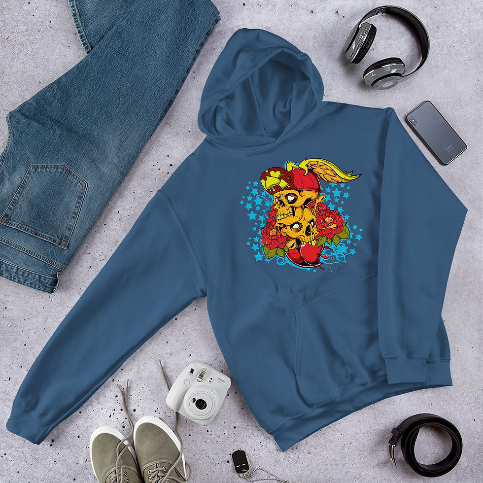 Thumbnail: Skull With Wings Hoodie