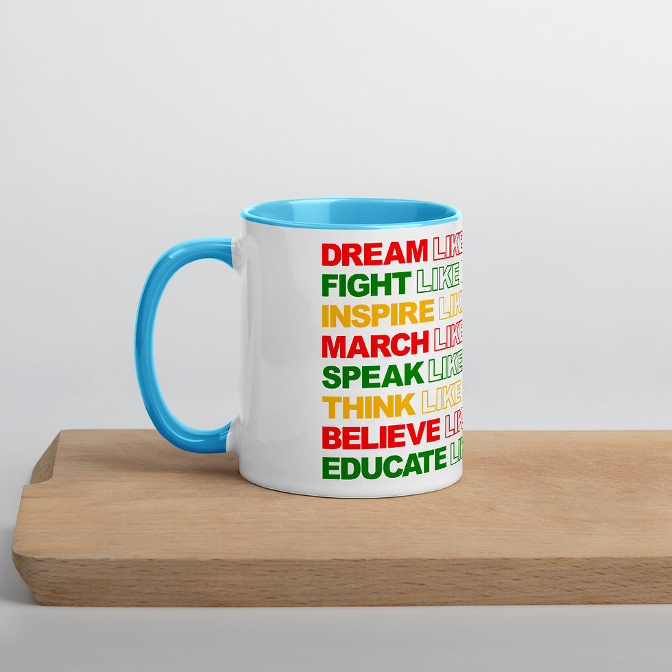 Thumbnail: Dream Like Martin. Mug with Color Inside Graphic tees, 
