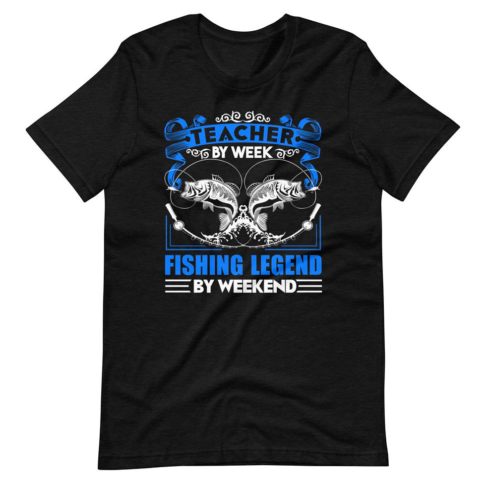 Thumbnail: Teacher-And-Fishing-Legend-Shirt Short-Sleeve Graphic T-Shirt