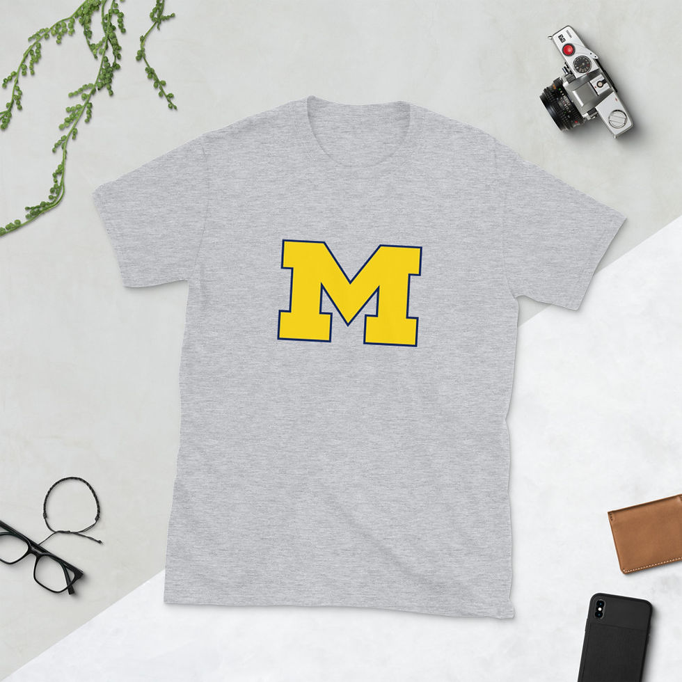 Thumbnail: Michigan Wolverines College print Short-Sleeve T-Shirt