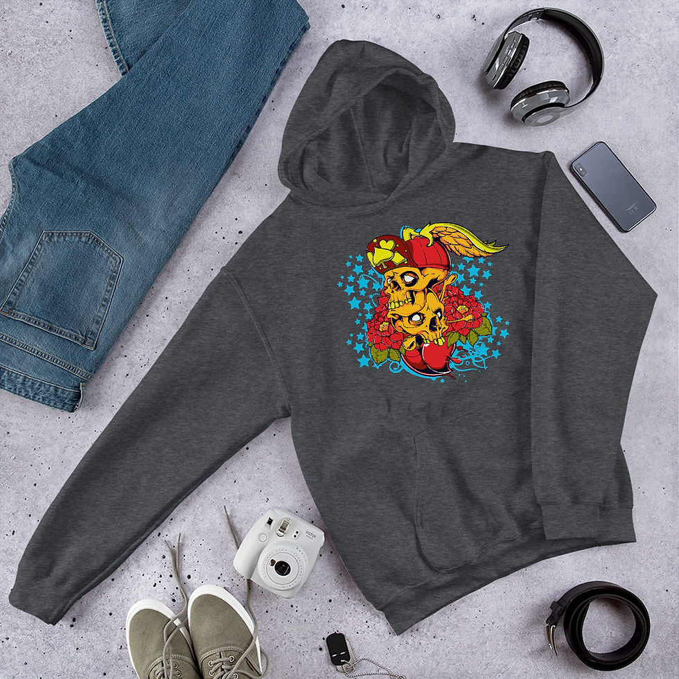 Thumbnail: Skull With Wings Hoodie