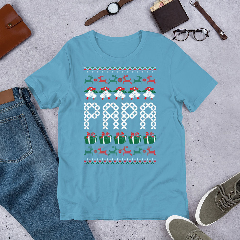Thumbnail: Papa Ugly Sweater Graphic Tee Short-Sleeve T-Shirt