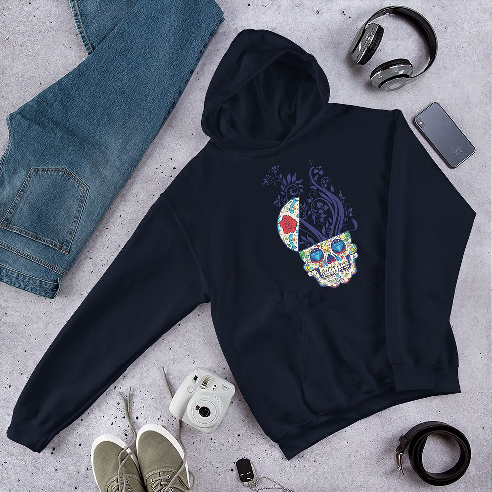 Thumbnail: Dia de Muerte Skull 477 Hoodie