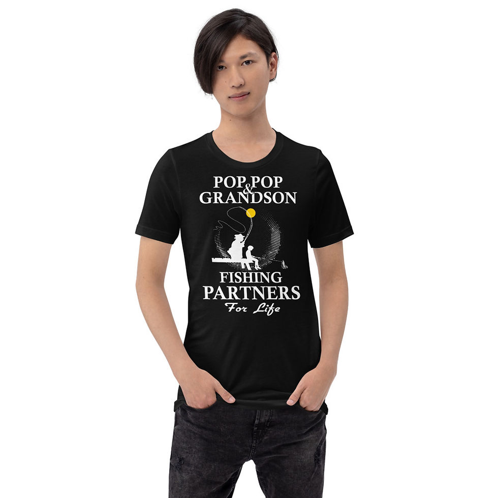 الصورة المصغرة: Pop-Pop-And-Grandson-Fishing-Partners-For-Life-Short-Sleeve Graphic T-Shirt