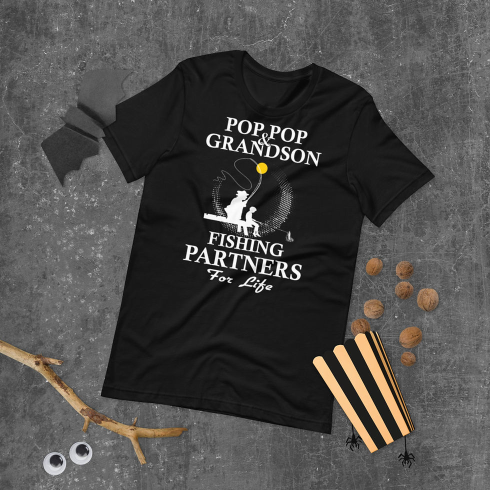 الصورة المصغرة: Pop-Pop-And-Grandson-Fishing-Partners-For-Life-Short-Sleeve Graphic T-Shirt