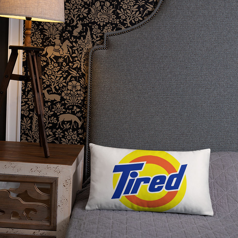 Thumbnail: Tired logo. Basic Pillow Graphic,