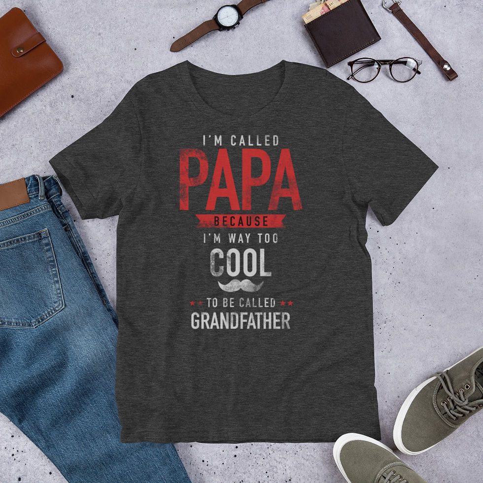 Thumbnail: PAPA-THE-MAN-grandpa,-grandparents,-grandpa-to-be-Short-Sleeve Graphic T-Shirt