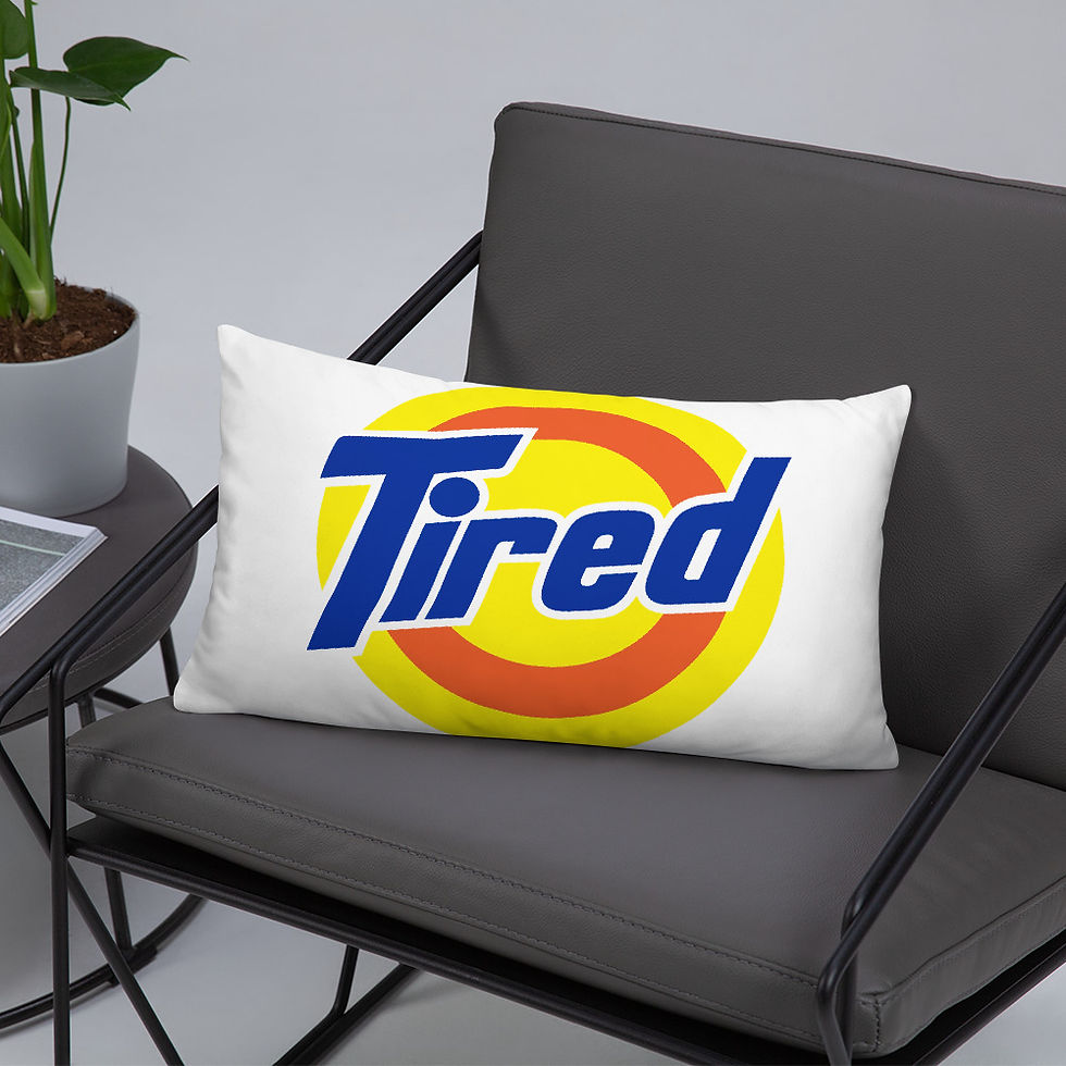 Thumbnail: Tired logo. Basic Pillow Graphic,
