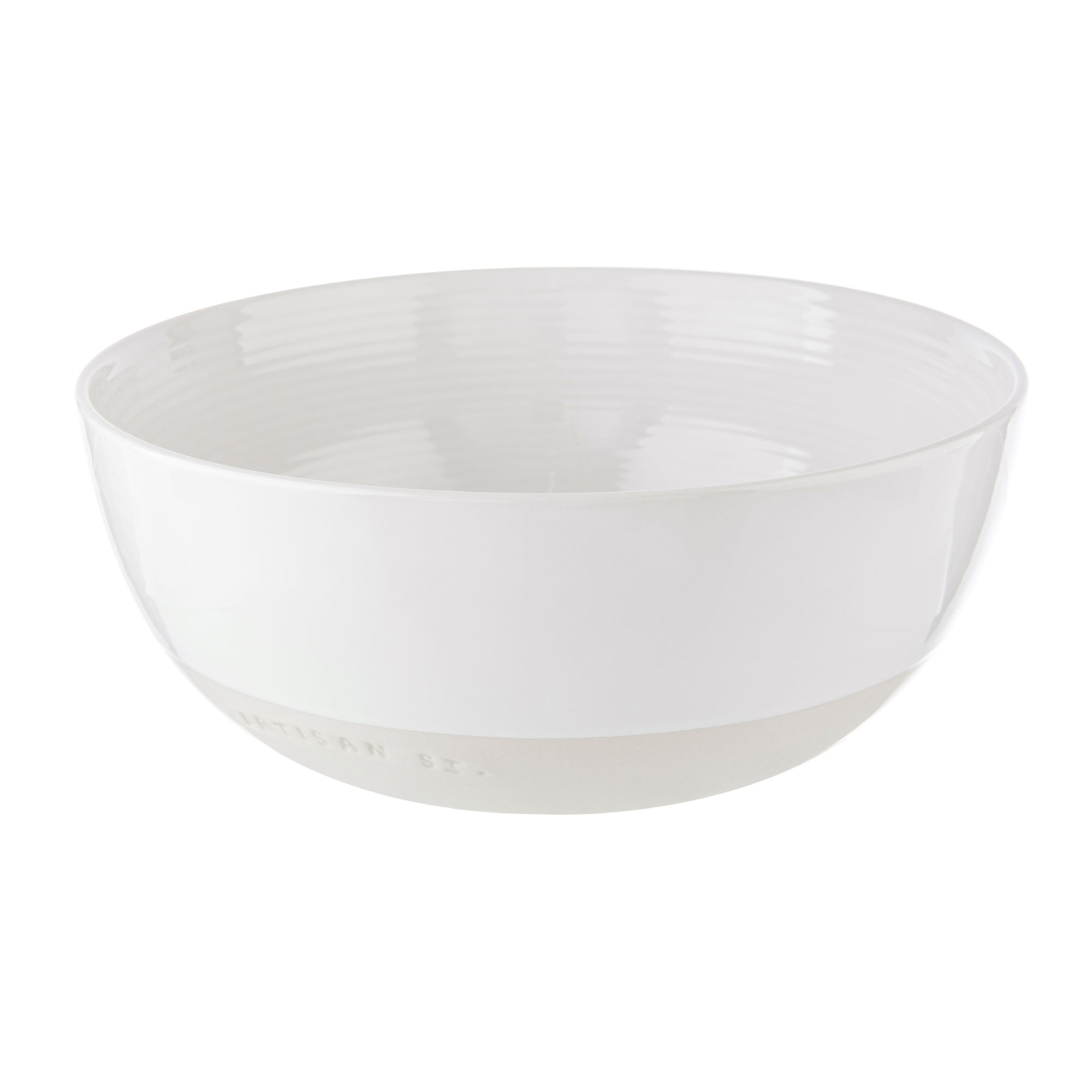 Artisan Street Breakfast White/Stone Large Serving Bowl