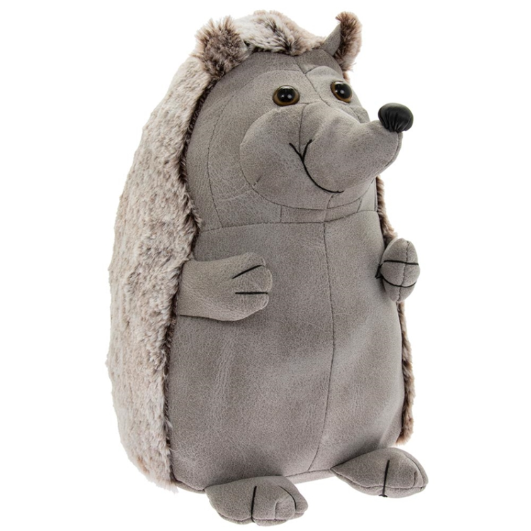 Faux Leather Plush Hedgehog Door Stop