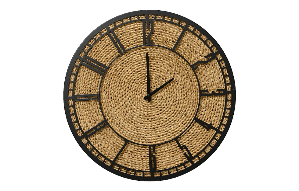 Large Metal and Rattan Style Industrial Style