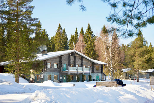 Brändön Lodge Luleå vårvinter Luleå. Spring-winter. Hotel in nature, Swedish lapland