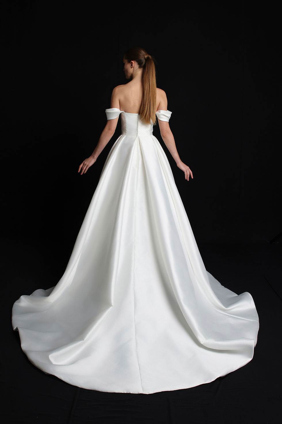 Thumbnail: WSS018-A-line Mikado Wedding Dress