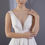 Thumbnail: R1683-A Line Crepe Wedding Gown With Side Split