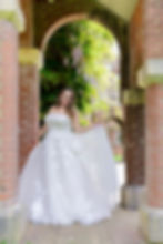 Aline gown strapless Daisy pattern lace with soft pleats on skirt. Zip on the back, classic wedding dress