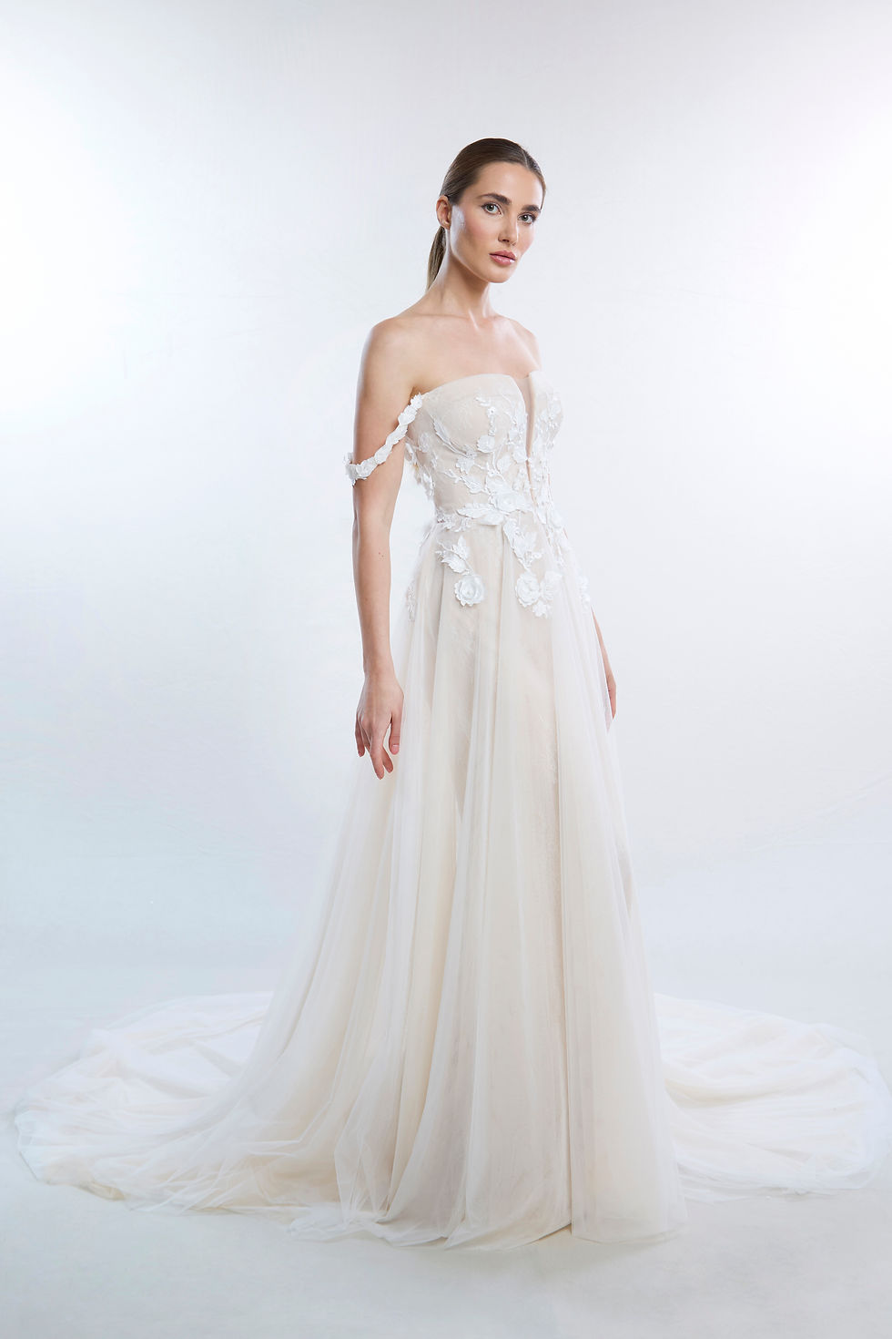 Thumbnail: WSS222-A-line Lace And Tulle Wedding Dress