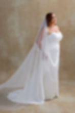 Thumbnail: WP763-A-line Satin Wedding Dress