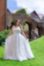 Aline gown strapless Daisy pattern lace with soft pleats on skirt. Zip on the back, classic wedding dress