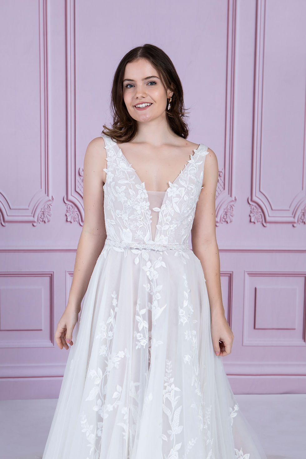 Thumbnail: R1738-A Line Lace Wedding Dress