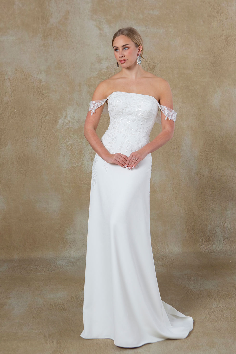 Thumbnail: BE829-Satin Minimalist Wedding Dress