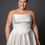 Thumbnail: WSP124-Ruched bustline wedding dress with lace details on bodice
