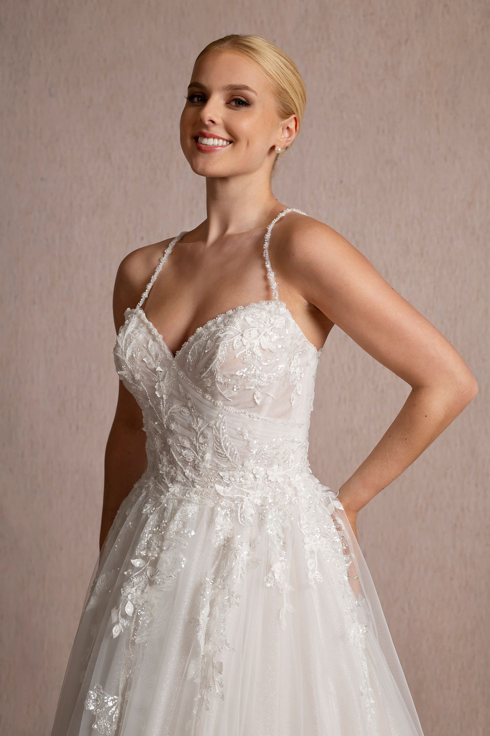Thumbnail: WSS323 - Lace and Tulle A-line Wedding Dress