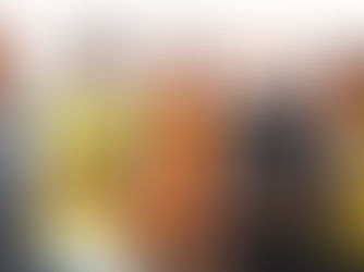 Each person casually holds one small DJ-related item, such as headphones, a microphone, a vinyl record, a USB drive,