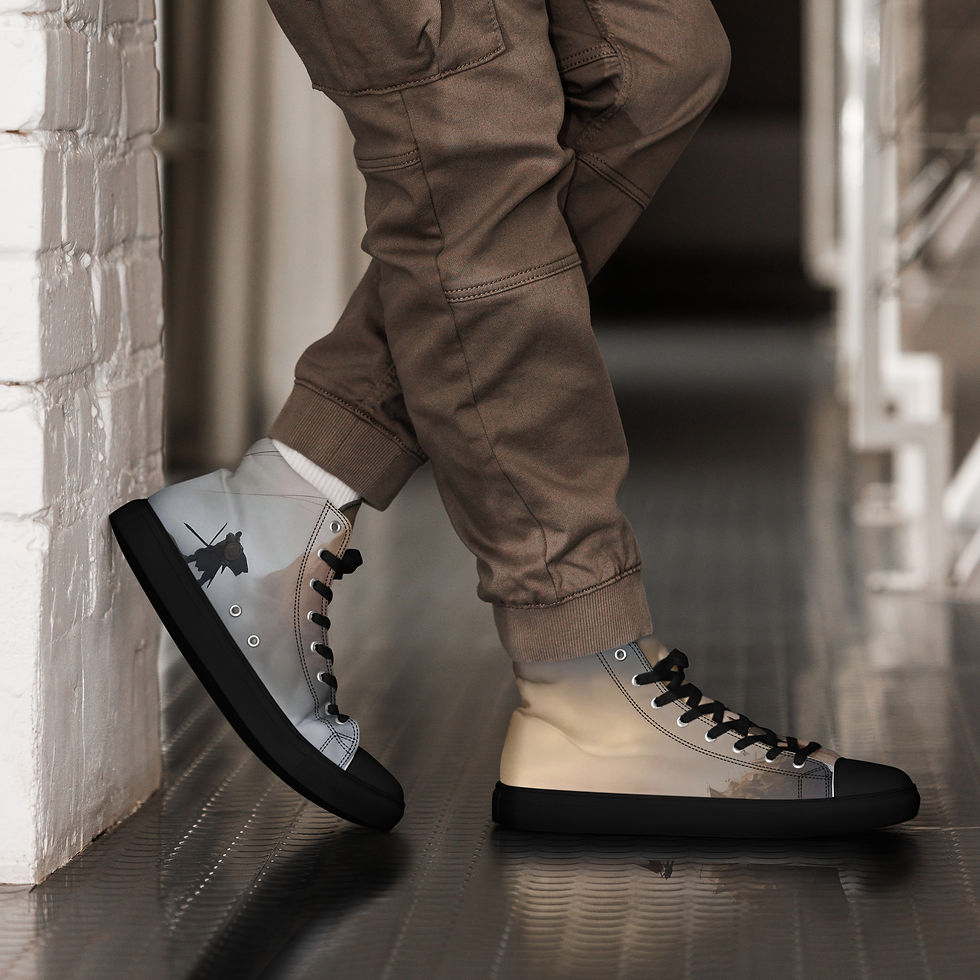 Thumbnail: R3i Men’s high top canvas shoes