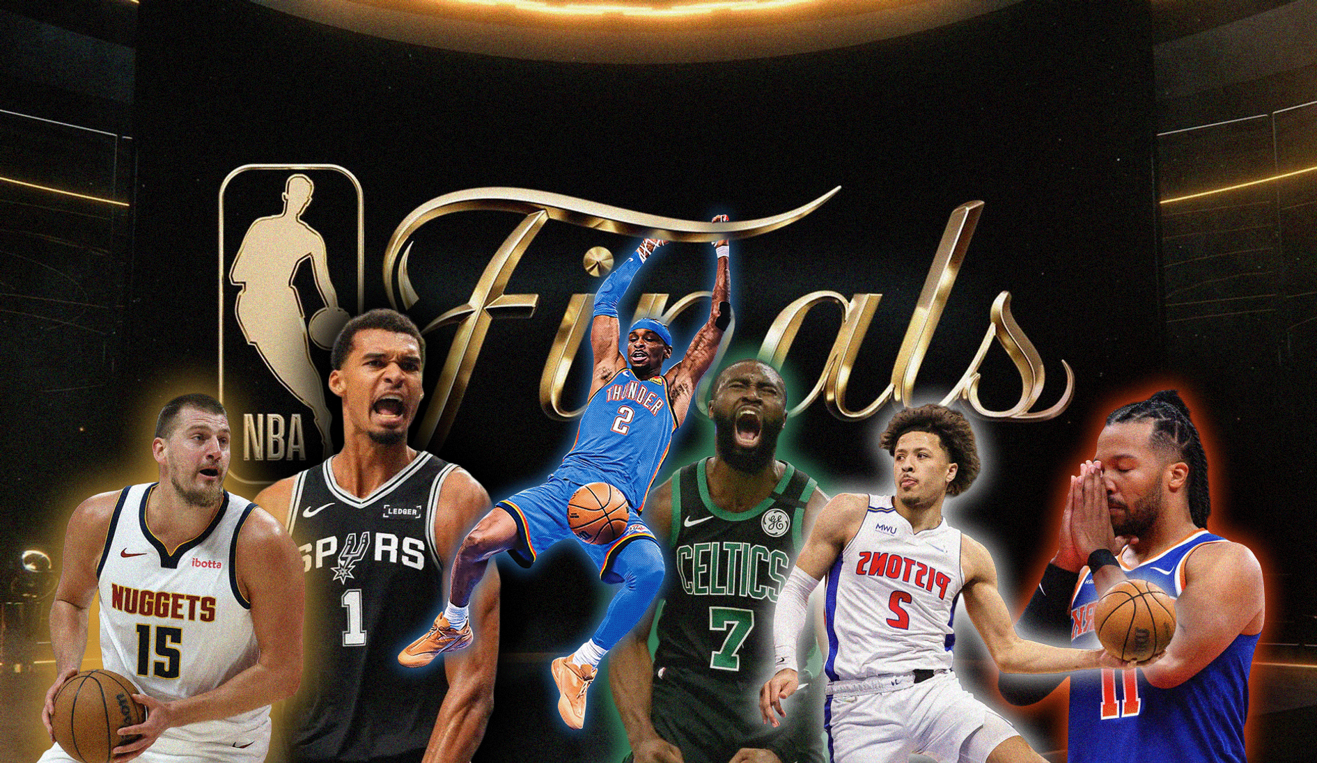 NBA Playoffs Nikola Jokic Victor Wembanyama Shai Gilgeous-Alexander Jaylen Brown Cade Cunningham Jalen Brunson