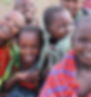 Smiling Maasai children wrapped in traditional shuka