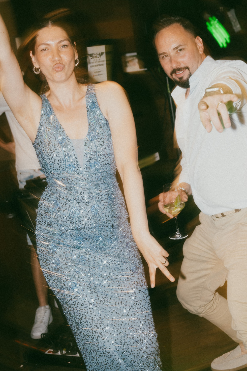 guests are dancing and enjoying the party